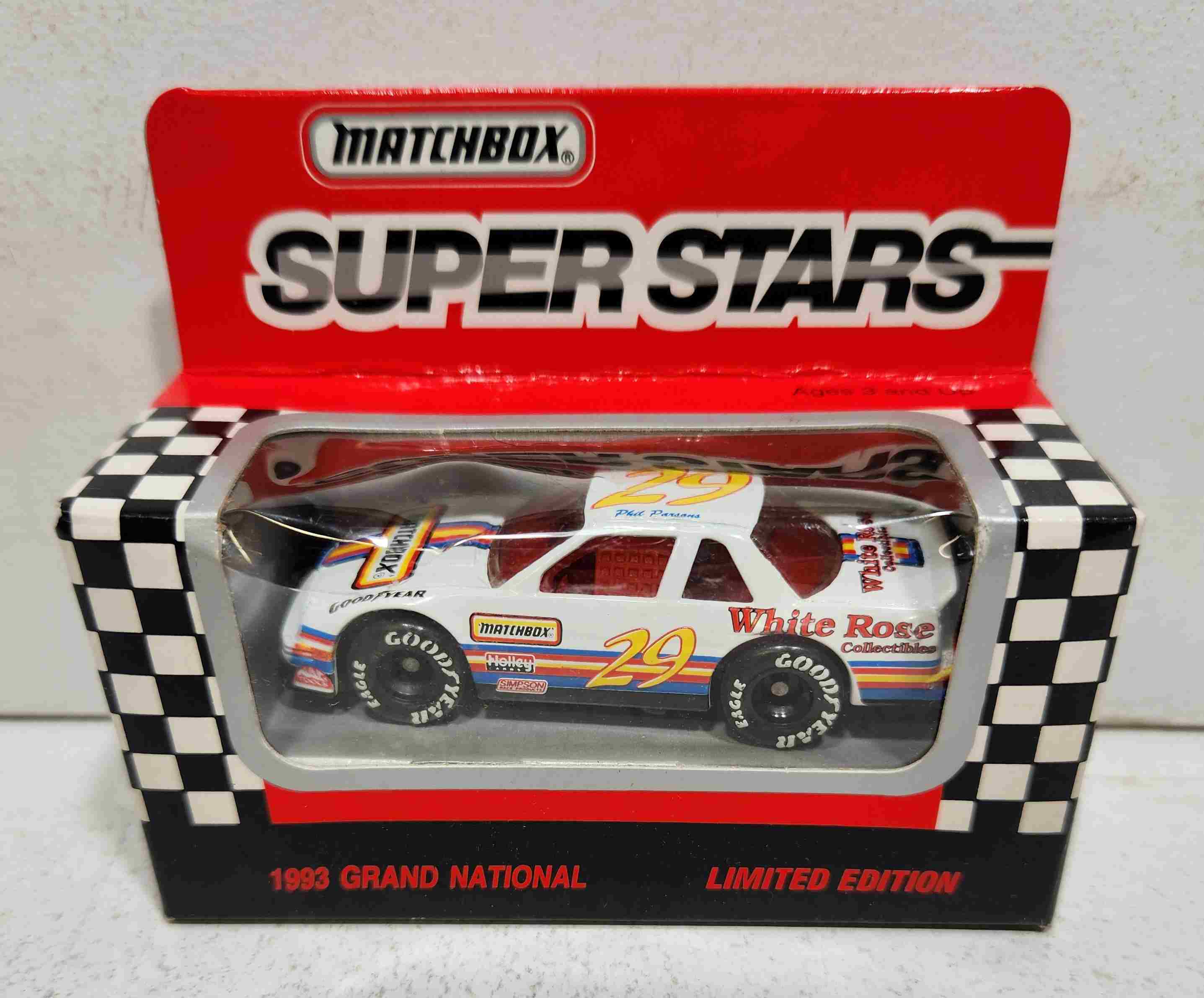 1993 Phil Parsons 1/64th White Rose Collectibles/Matchbox "Busch Series" Monte Carlo