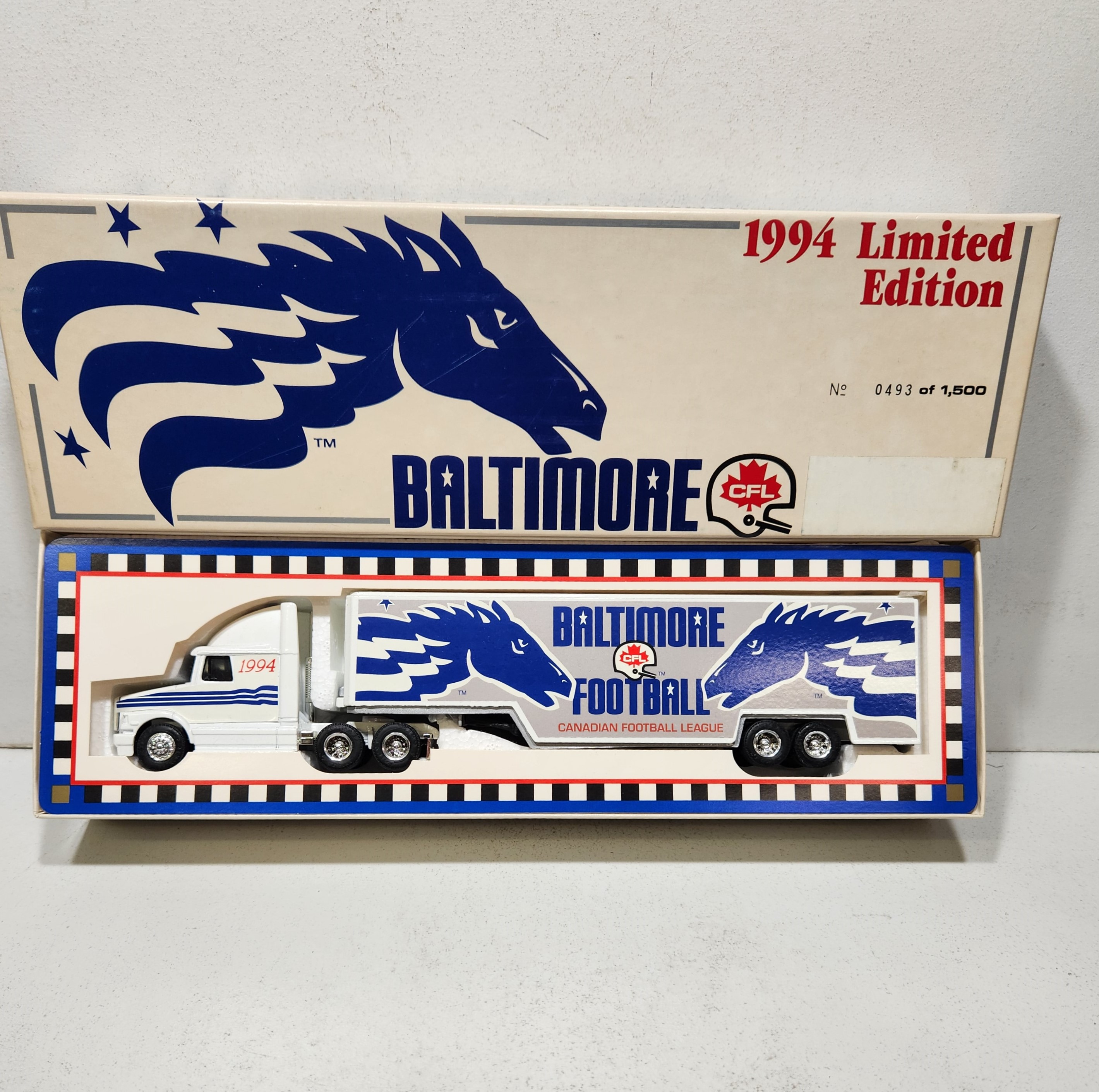 1994 Baltimore Stallions 1/64th "Canadian Football League" Transporter by Ertl
