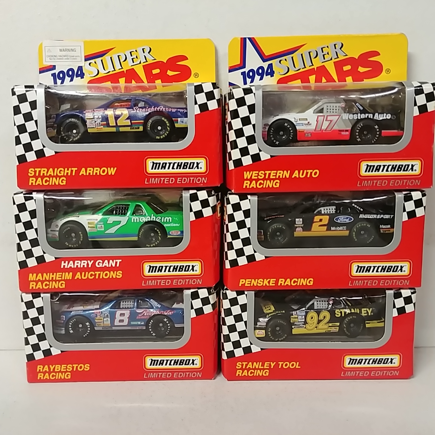 1994 White Rose Collectibles 1/64th Value Pack 02,07,08,12,17,92 cars