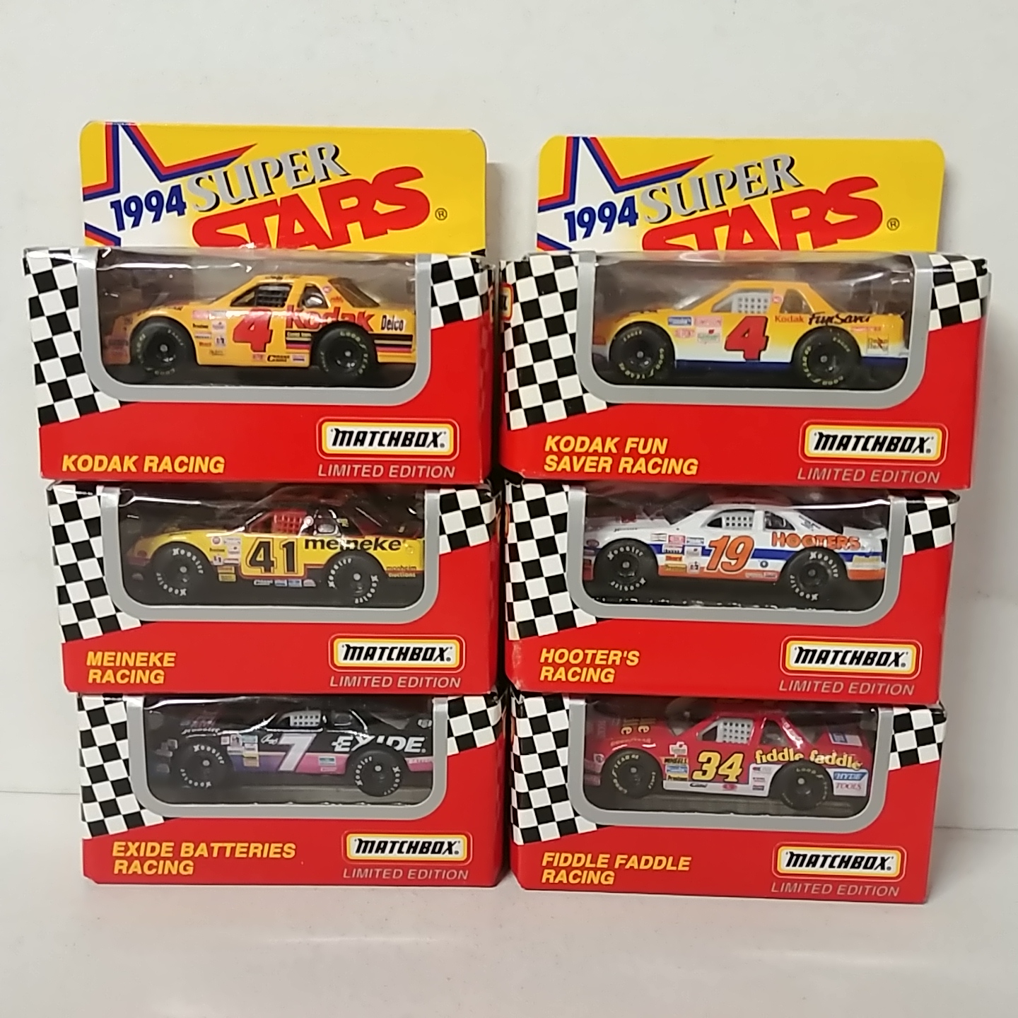 1994 White Rose Collectibles 1/64th Value Pack 04,04,07,19,34.41 cars