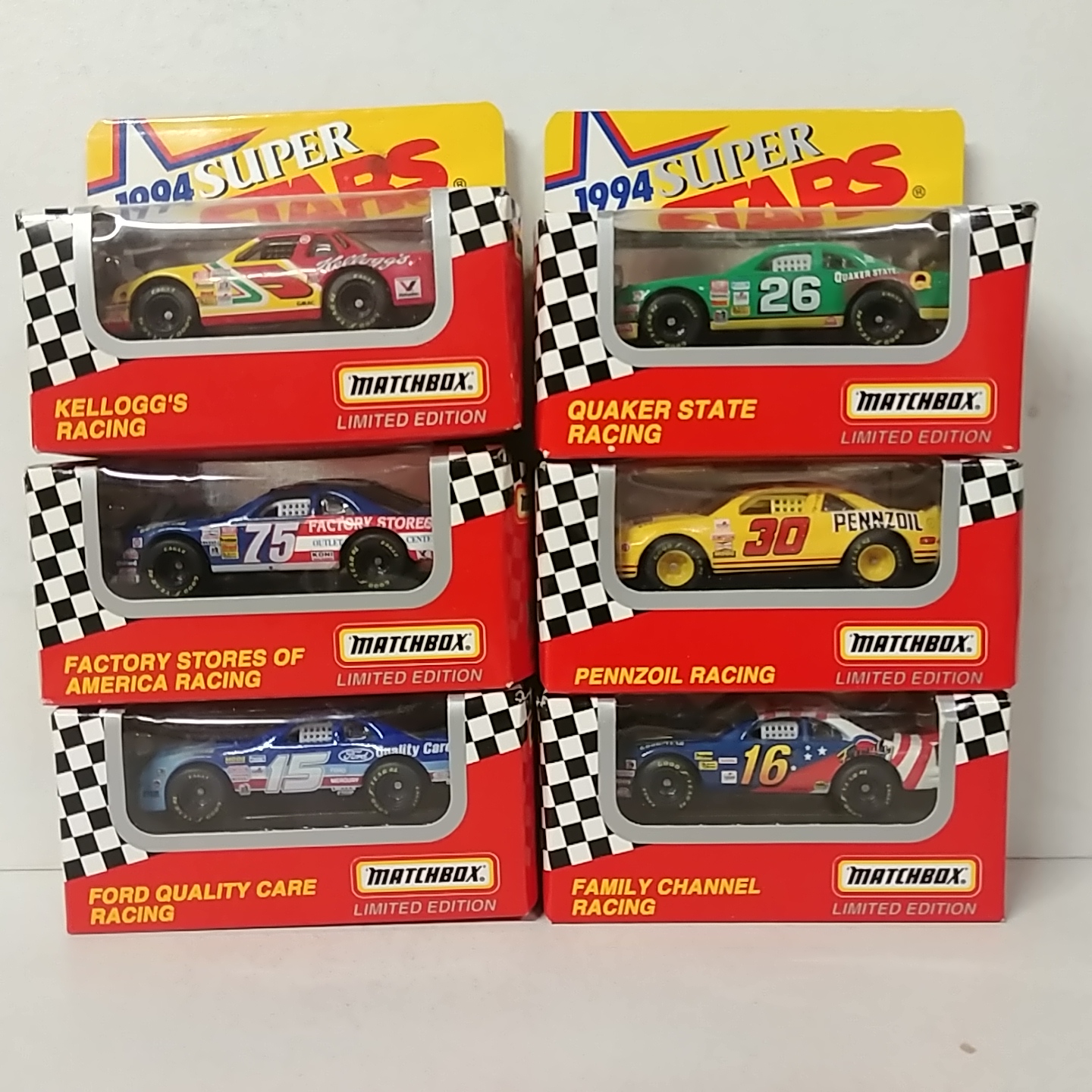 1994 White Rose Collectibles 1/64th Value Pack 05,15,16,26,30,75 cars