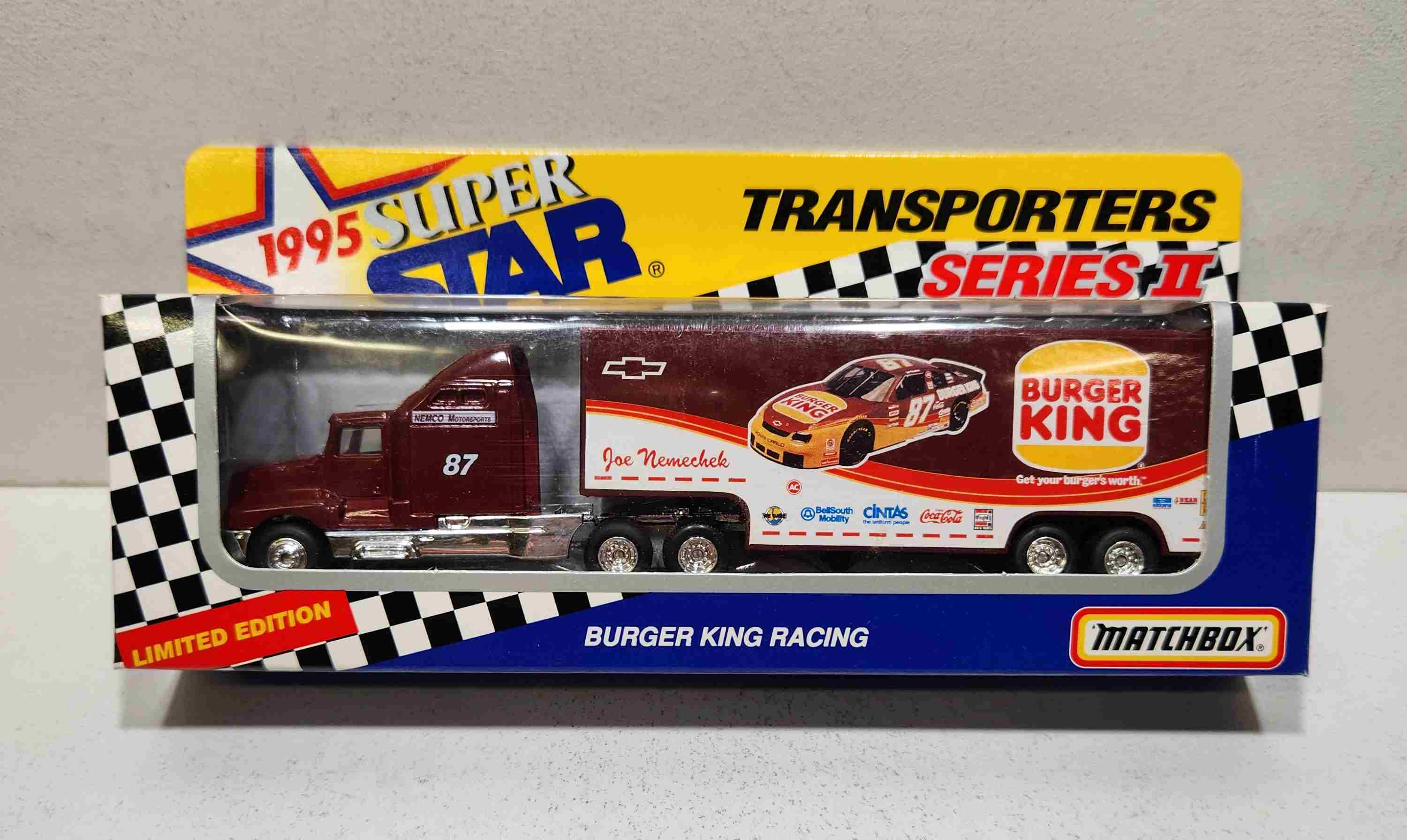 1995 Joe Nemechek 1/80th Burger King Transporter