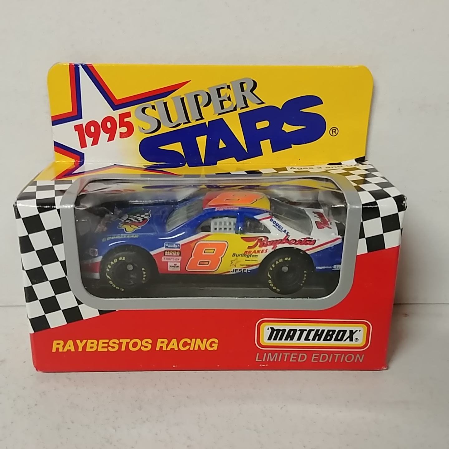 1995 Jeff Burton 1/64th Raybestos Thunderbird