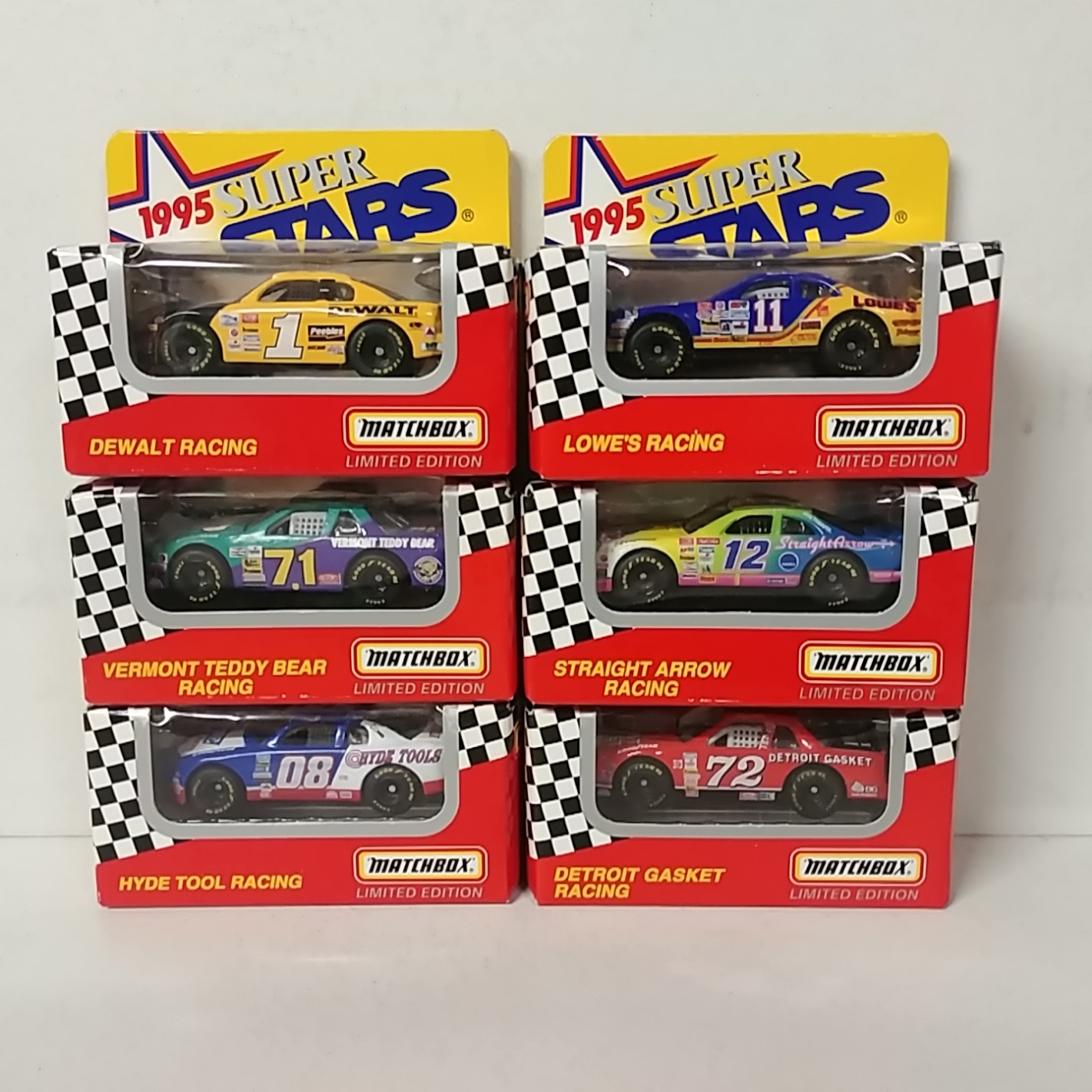 1995 White Rose Collectibles 1/64th Value Pack 01 08 11 12 71 72 cars
