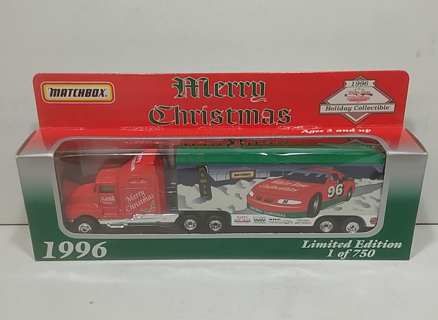 1996 Merry Christmas 1/87th "Santa at the Race Track" Transporter