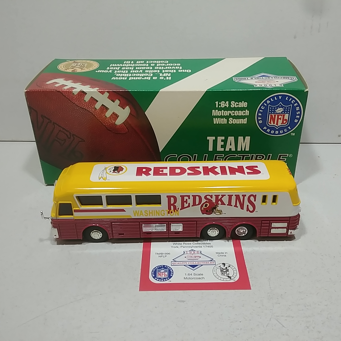 1996 Washington Redskins 1/64th talking bus