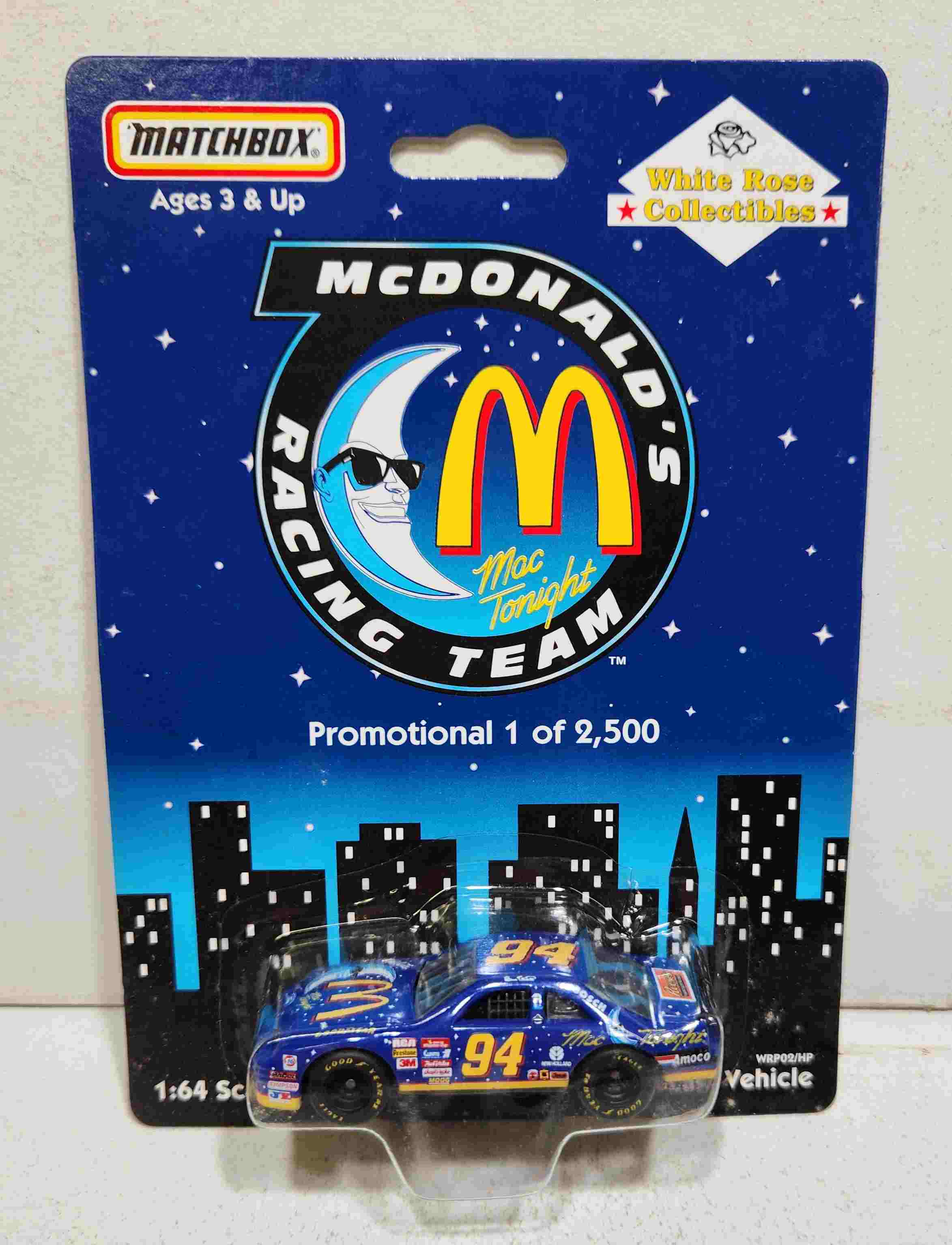 1997 Bill Elliott 1/64th McDonald's "Mac Tonight" Promo Thunderbird
