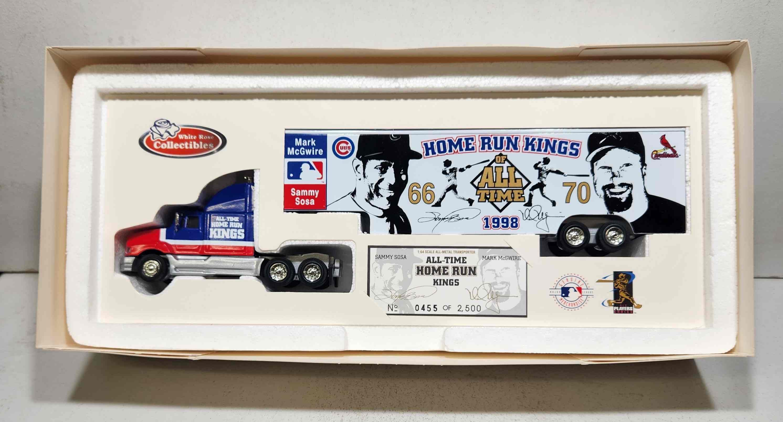 1998 McGwire/Sosa 1/64th 70/66 Home Run hauler