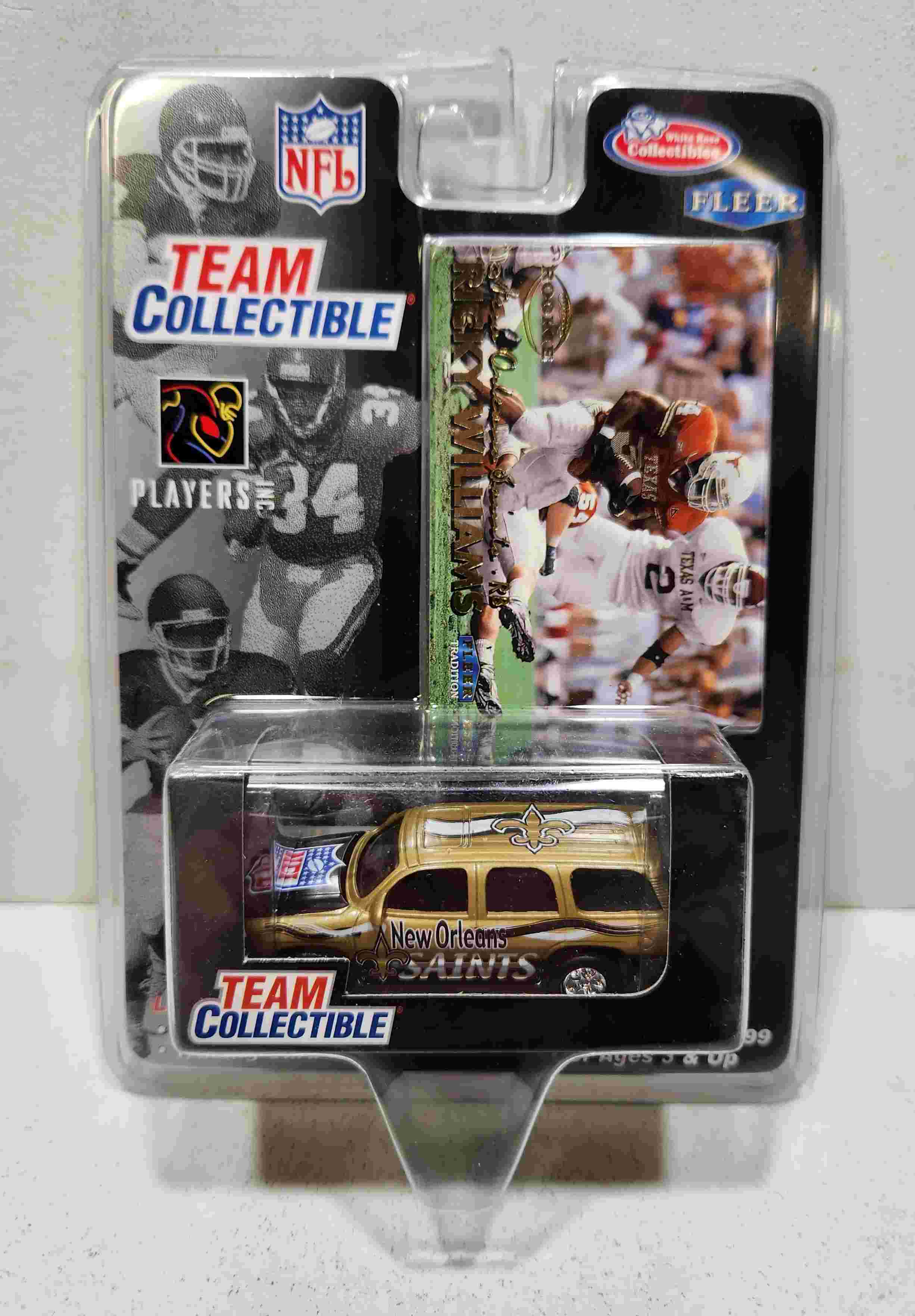 1999 New Orleans Saints 1/64th Yukon with Ricky Williams trading card