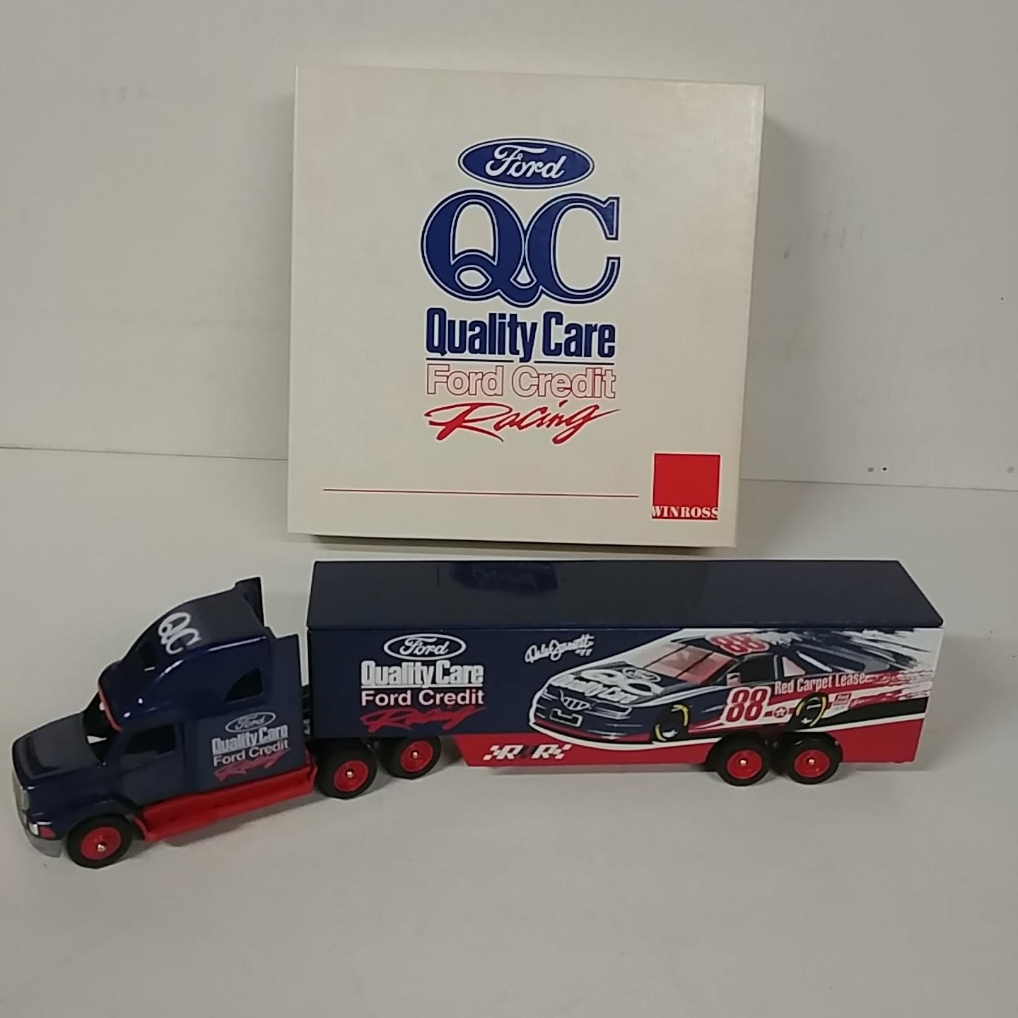 1996 Dale Jarrett 1/64th Ford Red Carpet Lease hauler