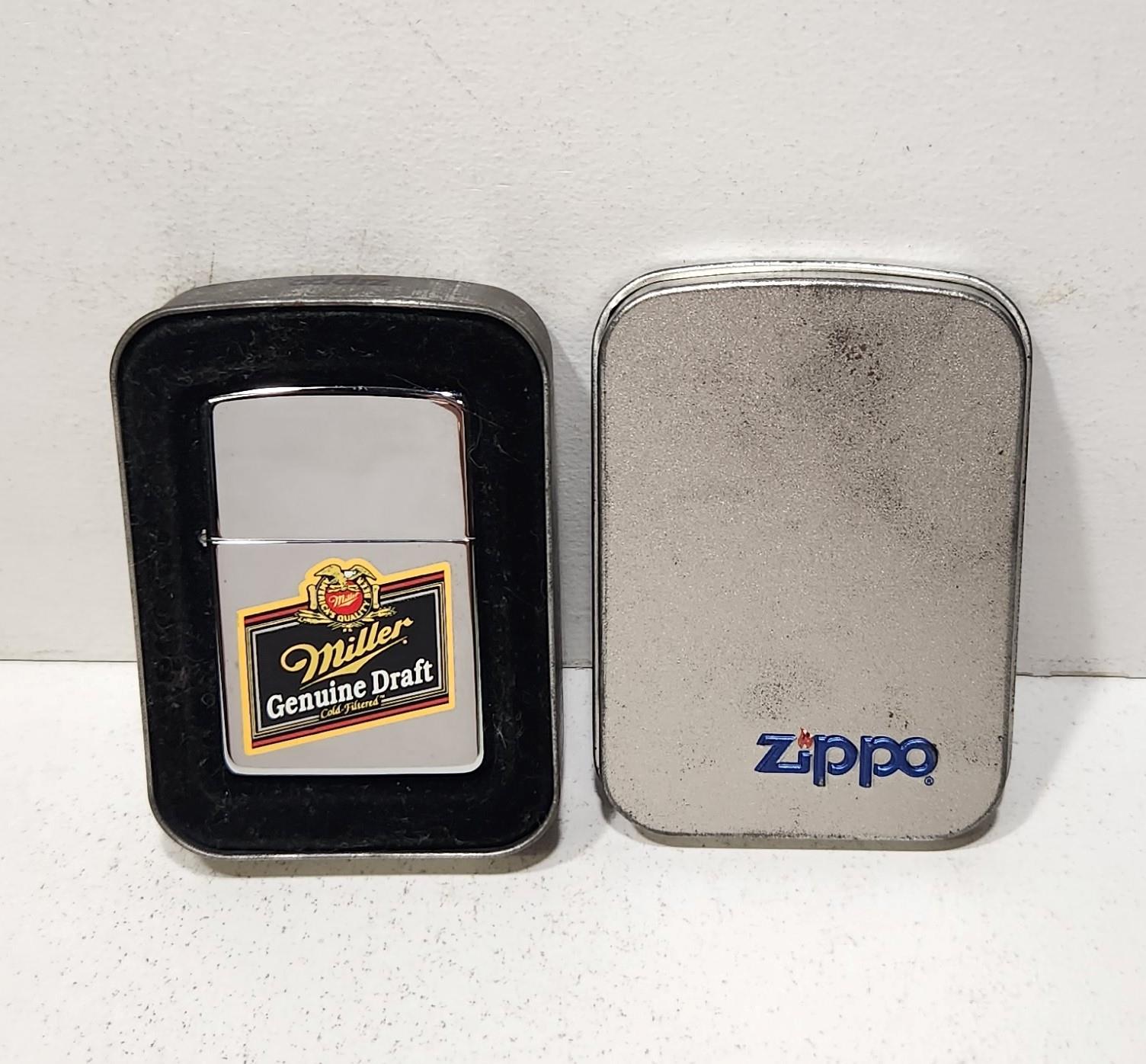 1990 Miller Genuine Draft Zippo Lighter