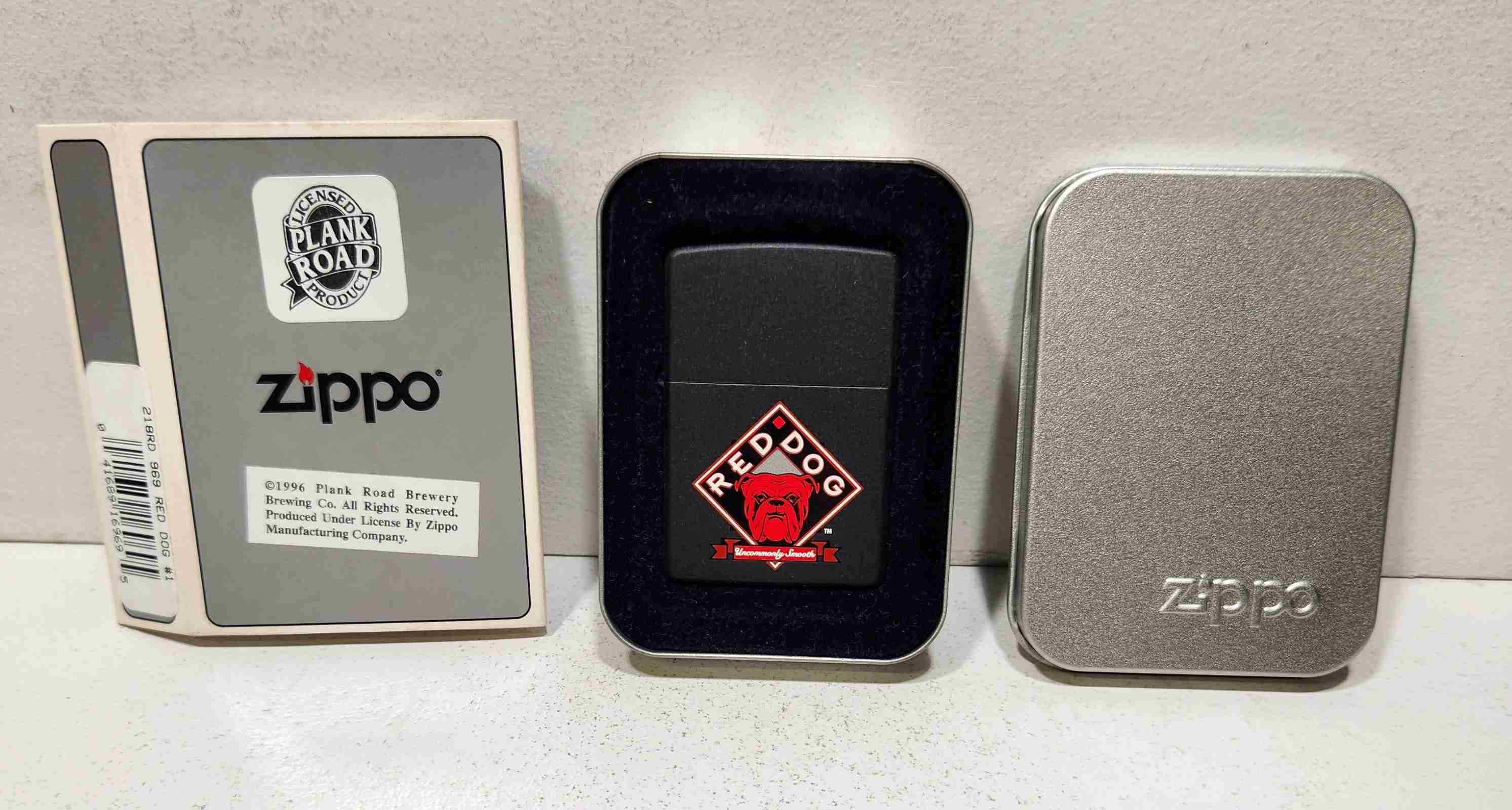 1996 Red Dog Zippo Lighter