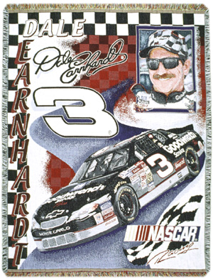 2000 Dale Earnhardt Goodwrench tapestry afghan