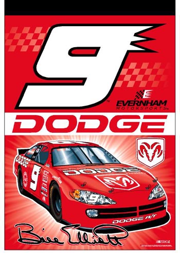 2001 Bill Elliott 27" x 41" Dodge vertical banner