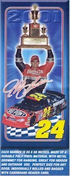 2001 Jeff Gordon 26" x 58" DuPont "Winston Cup Champion" true life banner