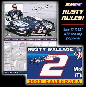 2002 Rusty Wallace Miller Lite calendar