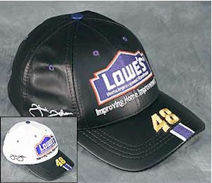 2002 Jimmie Johnson Lowes leather cap by Chase