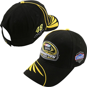 2009 Jimmie Johnson Lowe's "Offical 4 Time Champion" Black cap