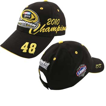 2010 Jimmie Johnson Lowes "5 Time Champion" Offical Champion Cap