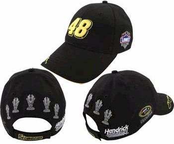 2010 Jimmie Johnson Lowes "5 Time Champion" Trophy cap