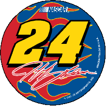 2001 Jeff Gordon 3" round #24 decal