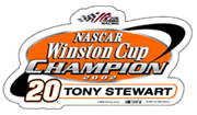 2002 Tony Stewart Home Depot "Winston Cup Champion"  decal