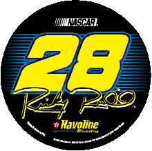 2002 Ricky Rudd 3" round #28 decal