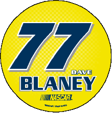 2002 Dave Blaney 3" round #77 decal
