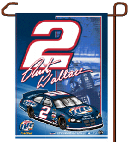 2005 Rusty Wallace Miller Lite garden flag