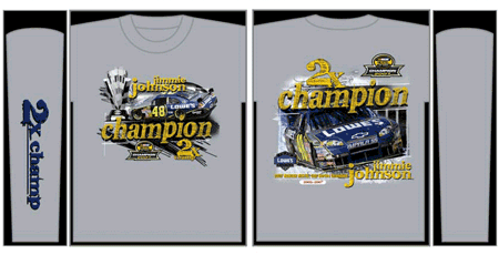 2007 Jimmie Johnson Lowes "2 Time Champion" long sleeve tee