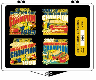 2001 Jeff Gordon Championship hat pin set