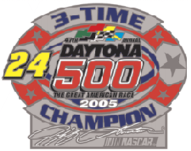 2005 Jeff Gordon Dupont "3 Time Daytona Winner" Hatpin