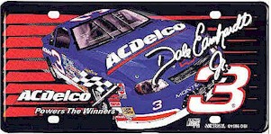 1998 Dale Earnhardt Jr AC Delco "Busch Series" metal license plate
