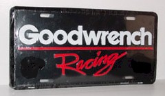 1998 Goodwrench Racing License Plate