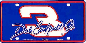 1998 Dale Earnhardt Jr #3/signature "Busch Series" metal license plate