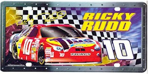 1999 Ricky Rudd Tide metal license plate