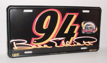 2000 Bill Elliott 25th Anniversary metal license plate