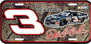 2001 Dale Earnhardt Realtree plastic license