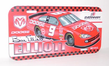 2001 Bill Elliott Dodge Dealers plastic license plate