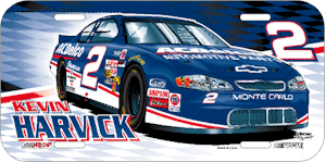 2001 Kevin Harvick AC Delco "Busch Series" plastic license plate