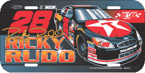2001 Ricky Rudd Texaco plastic license plate
