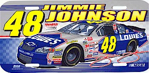 2002 Jimmie Johnson Lowes plastic license plate