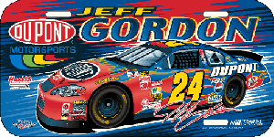 2003 Jeff Gordon DuPont plastic license plate