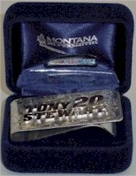 2000 Tony Stewart #20 money clip by Montana Silversmiths