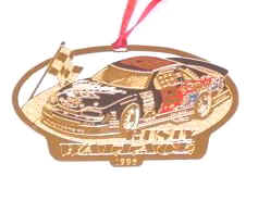 1996 Rusty Wallace Miller "Splash" spinout Christmas ornament