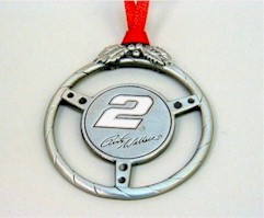 2001 Rusty Wallace #2 steering wheel Christmas ornament