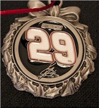2003 Kevin Harvick pewter wreath ornament