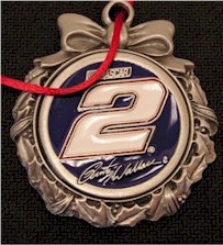 2003 Rusty Wallace pewter wreath ornament