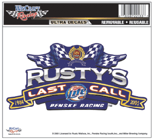 2005 Rusty Wallace "Last Call" Static Decal