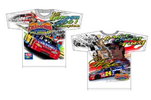 2001 Jeff Gordon Dupont "4 Time Champion" total print tee